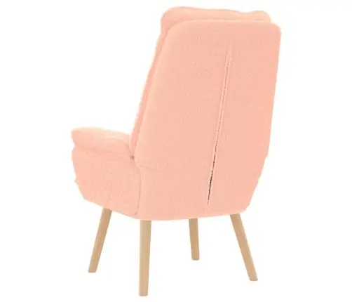 Relaksējošs Krēsls Rozā Tīklveida Vilnas Audums Vidaxl