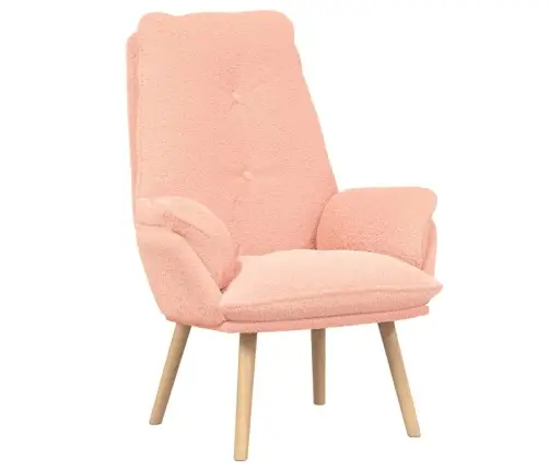 Relaksējošs Krēsls Rozā Tīklveida Vilnas Audums Vidaxl