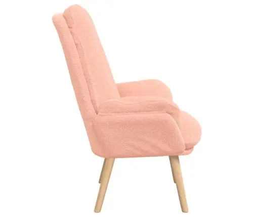 Relaksējošs Krēsls Rozā Tīklveida Vilnas Audums Vidaxl