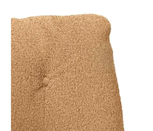 Atzveltnes Krēsls Bēšs Pūkains Vilnas Audums Vidaxl