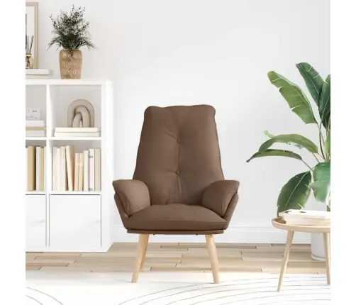 Atzveltnes Krēsls Brūns Audums Vidaxl