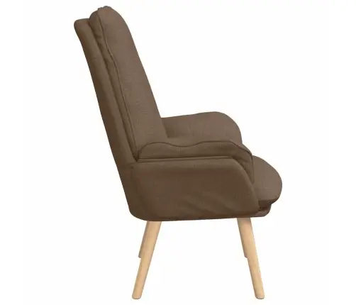Atzveltnes Krēsls Brūns Audums Vidaxl