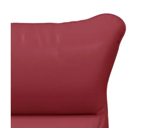 Atpūtas Krēsls Vīna Sarkanā Mākslīgā Āda Vidaxl