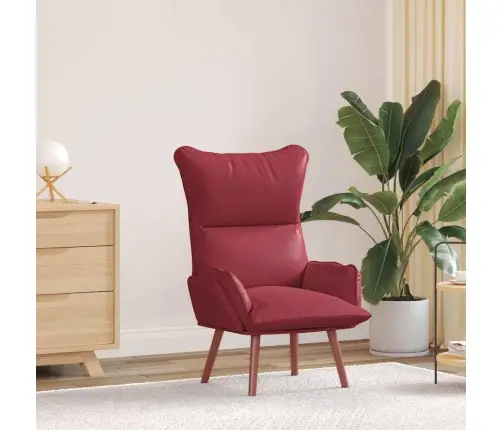 Atpūtas Krēsls Vīna Sarkanā Mākslīgā Āda Vidaxl