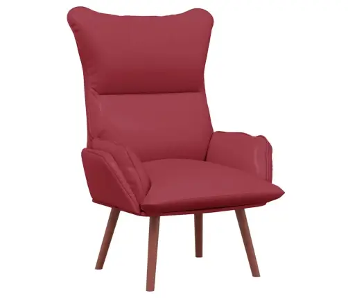 Atpūtas Krēsls Vīna Sarkanā Mākslīgā Āda Vidaxl