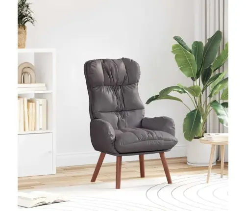 Relaksējošais Krēsls Pelēkā Mākslīgā Āda Vidaxl