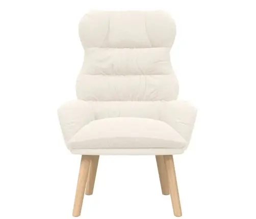Relaksējošs Krēsls Krēmkrāsas Vilnas Līdzīgs Audums Vidaxl