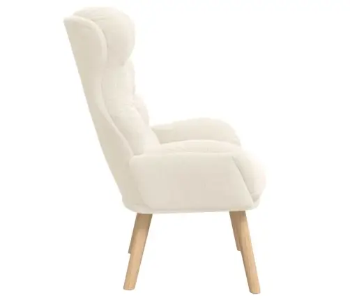 Relaksējošs Krēsls Krēmkrāsas Vilnas Līdzīgs Audums Vidaxl