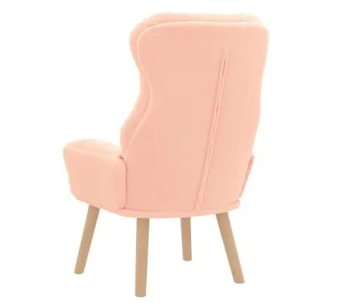 Relaksējošais Krēsls Rozā Kērlinga Vilnas Līdzīgs Audums Vidaxl