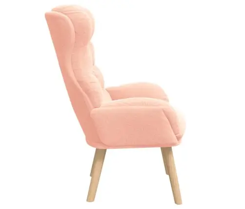 Relaksējošais Krēsls Rozā Kērlinga Vilnas Līdzīgs Audums Vidaxl