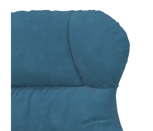 Atpūtas Krēsls Zils Samts Vidaxl