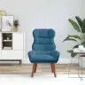 Atpūtas Krēsls Zils Samts Vidaxl