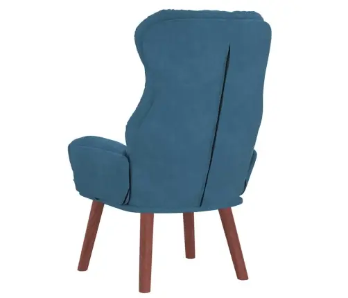 Atpūtas Krēsls Zils Samts Vidaxl