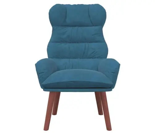 Atpūtas Krēsls Zils Samts Vidaxl
