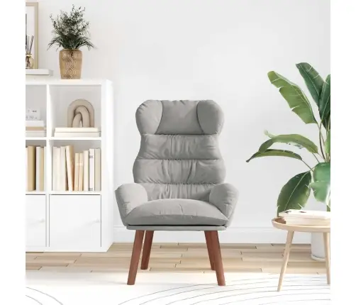 Relaksācijas Krēsls Gaiši Pelēks Samts Vidaxl