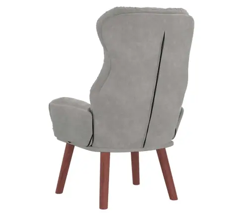 Relaksācijas Krēsls Gaiši Pelēks Samts Vidaxl