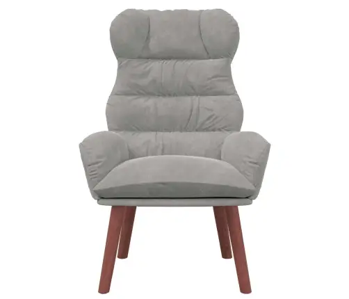 Relaksācijas Krēsls Gaiši Pelēks Samts Vidaxl