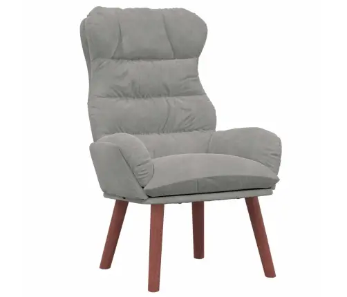 Relaksācijas Krēsls Gaiši Pelēks Samts Vidaxl