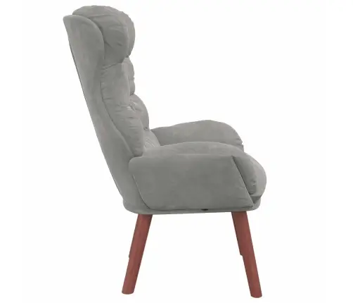 Relaksācijas Krēsls Gaiši Pelēks Samts Vidaxl