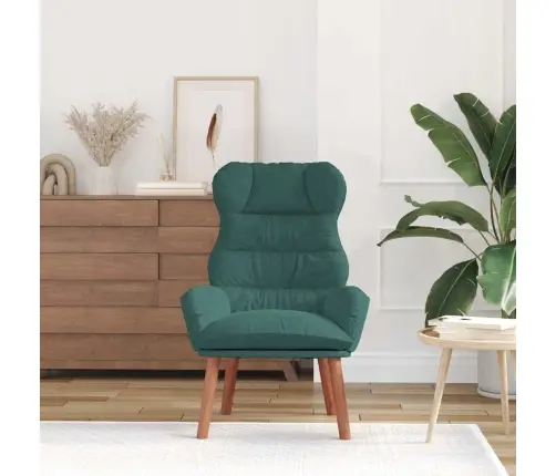 Relaksējošs Krēsls Tumši Zaļš Samts Vidaxl