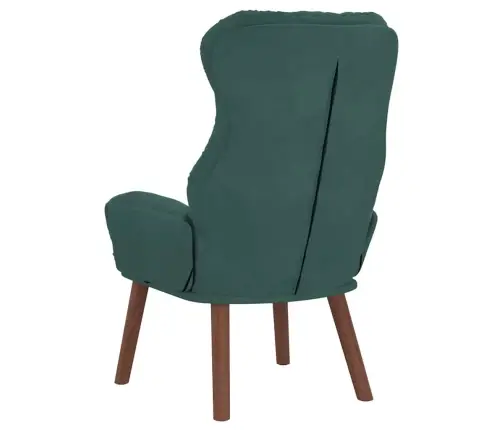 Relaksējošs Krēsls Tumši Zaļš Samts Vidaxl