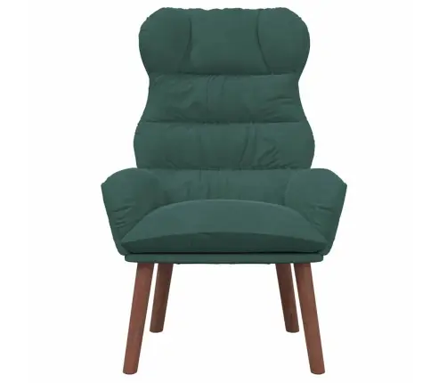 Relaksējošs Krēsls Tumši Zaļš Samts Vidaxl