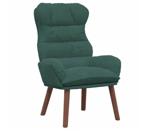 Relaksējošs Krēsls Tumši Zaļš Samts Vidaxl