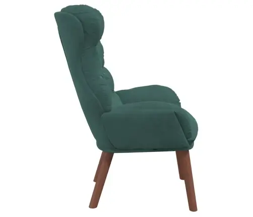 Relaksējošs Krēsls Tumši Zaļš Samts Vidaxl