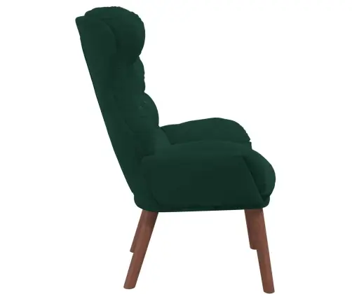 Relaksējošs Krēsls Tumši Zaļš Samts Vidaxl