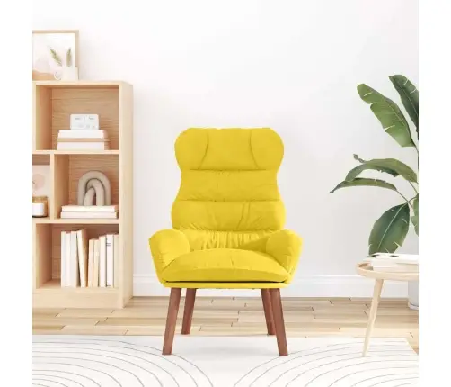 Relaksējošs Krēsls Dzeltens Samts Vidaxl