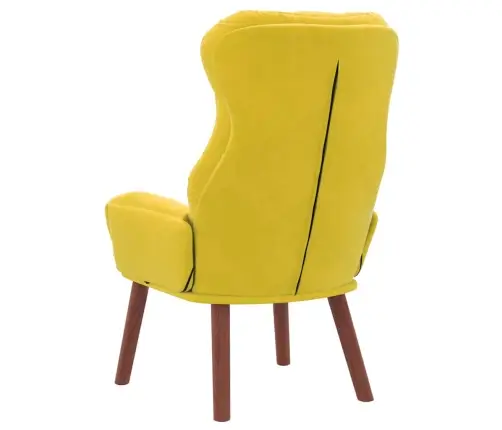 Relaksējošs Krēsls Dzeltens Samts Vidaxl
