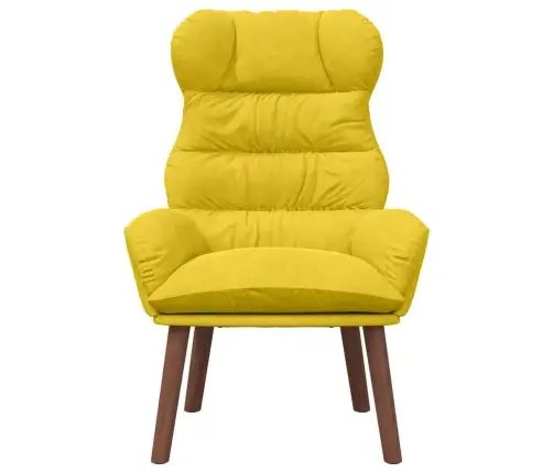 Relaksējošs Krēsls Dzeltens Samts Vidaxl
