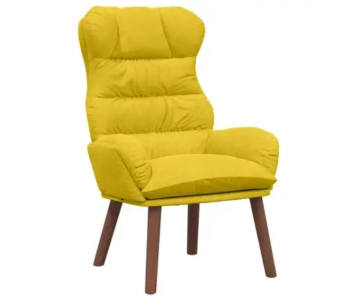 Relaksējošs Krēsls Dzeltens Samts Vidaxl