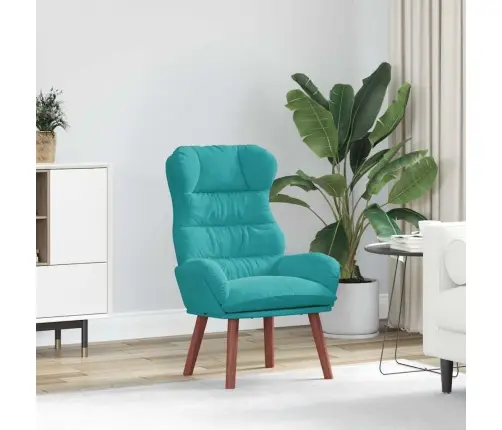 Atpūtas Krēsls Tirkīza Samts Vidaxl