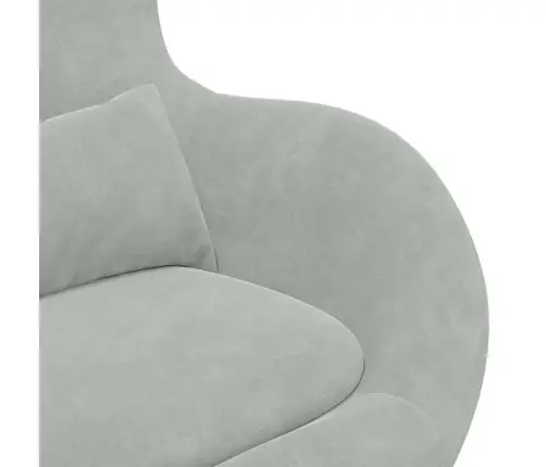 Olu Krēsls Gaiši Pelēks Samts Vidaxl