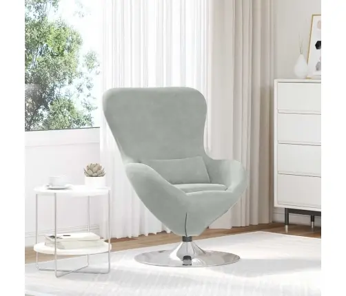 Olu Krēsls Gaiši Pelēks Samts Vidaxl