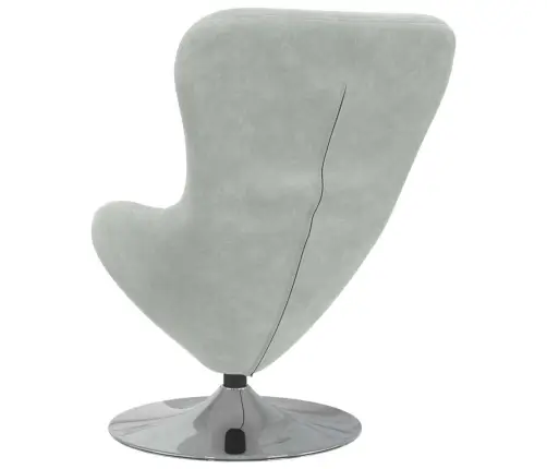 Olu Krēsls Gaiši Pelēks Samts Vidaxl
