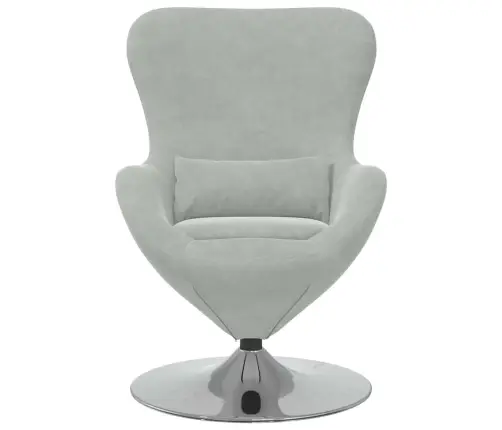 Olu Krēsls Gaiši Pelēks Samts Vidaxl