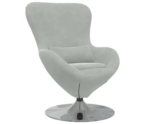 Olu Krēsls Gaiši Pelēks Samts Vidaxl