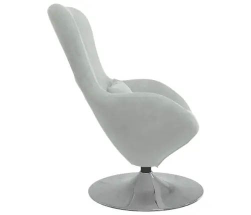 Olu Krēsls Gaiši Pelēks Samts Vidaxl