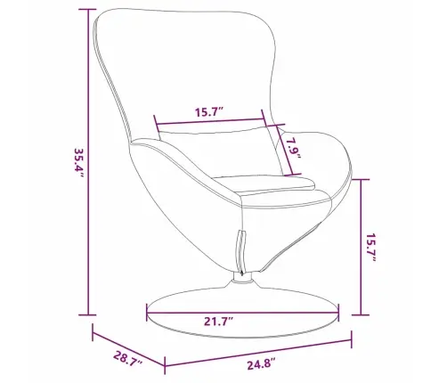 Olu Krēsls Gaiši Pelēks Samts Vidaxl