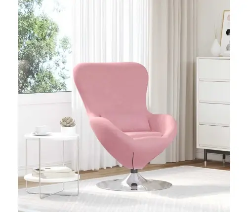 Olu Krēsls Rozā Samta Vidaxl