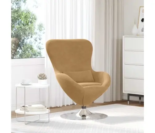 Olu Krēsls Brūns Samts Vidaxl Olu Krēsls Brūns Samts Vidaxl