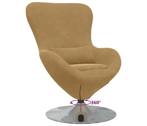 Olu Krēsls Brūns Samts Vidaxl Olu Krēsls Brūns Samts Vidaxl