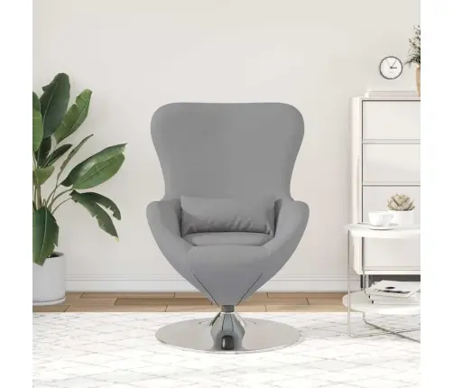 Olu Krēsls Gaiši Pelēks Audums Vidaxl