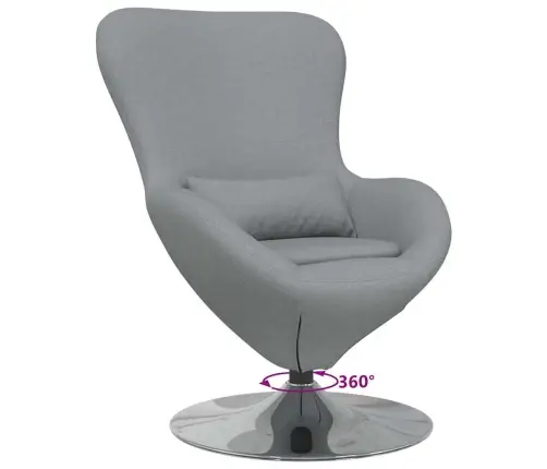 Olu Krēsls Gaiši Pelēks Audums Vidaxl