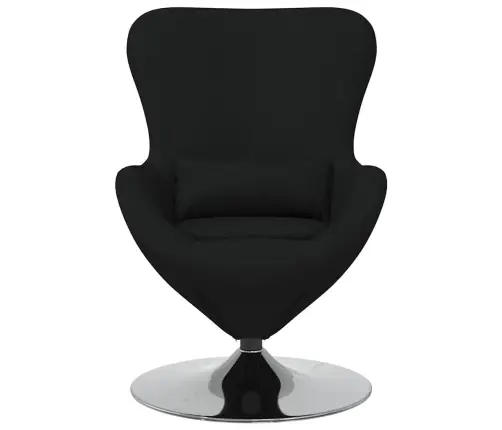 Kiaušinio Formos Krėslas Juoda 63 X 73 X 90 Cm Audinys