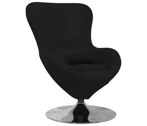 Kiaušinio Formos Krėslas Juoda 63 X 73 X 90 Cm Audinys