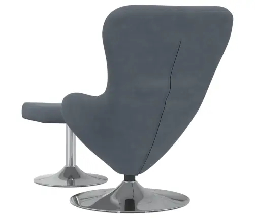 Olu Krēsls Ar Pēdu Balstu Tumši Pelēks Z Velvet Vidaxl Olu Krēsls Ar Pēdu Balstu Tumši Pelēks Z Velvet Vidaxl