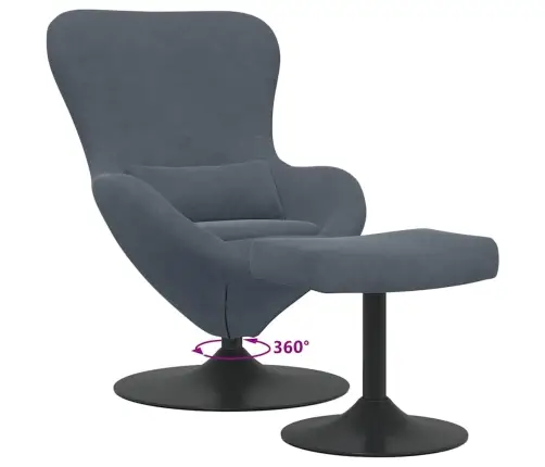 Olu Krēsls Ar Pēdu Balstu Tumši Pelēks Z Velvet Vidaxl Olu Krēsls Ar Pēdu Balstu Tumši Pelēks Z Velvet Vidaxl